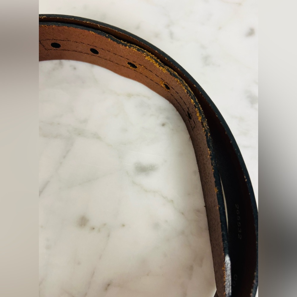 Fossil Genuine Leather Brown Belt | Size 85/34 | Silver Roller Buckle - Picture 6 of 13